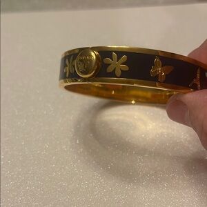 Johnny Was Gold and Blue Enamel Bracelet